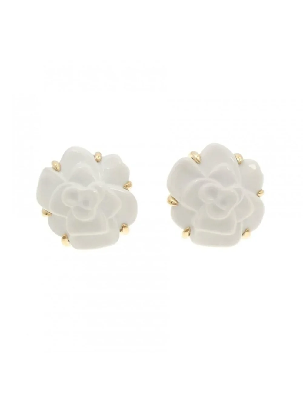Chanel Camellia Large Earrings